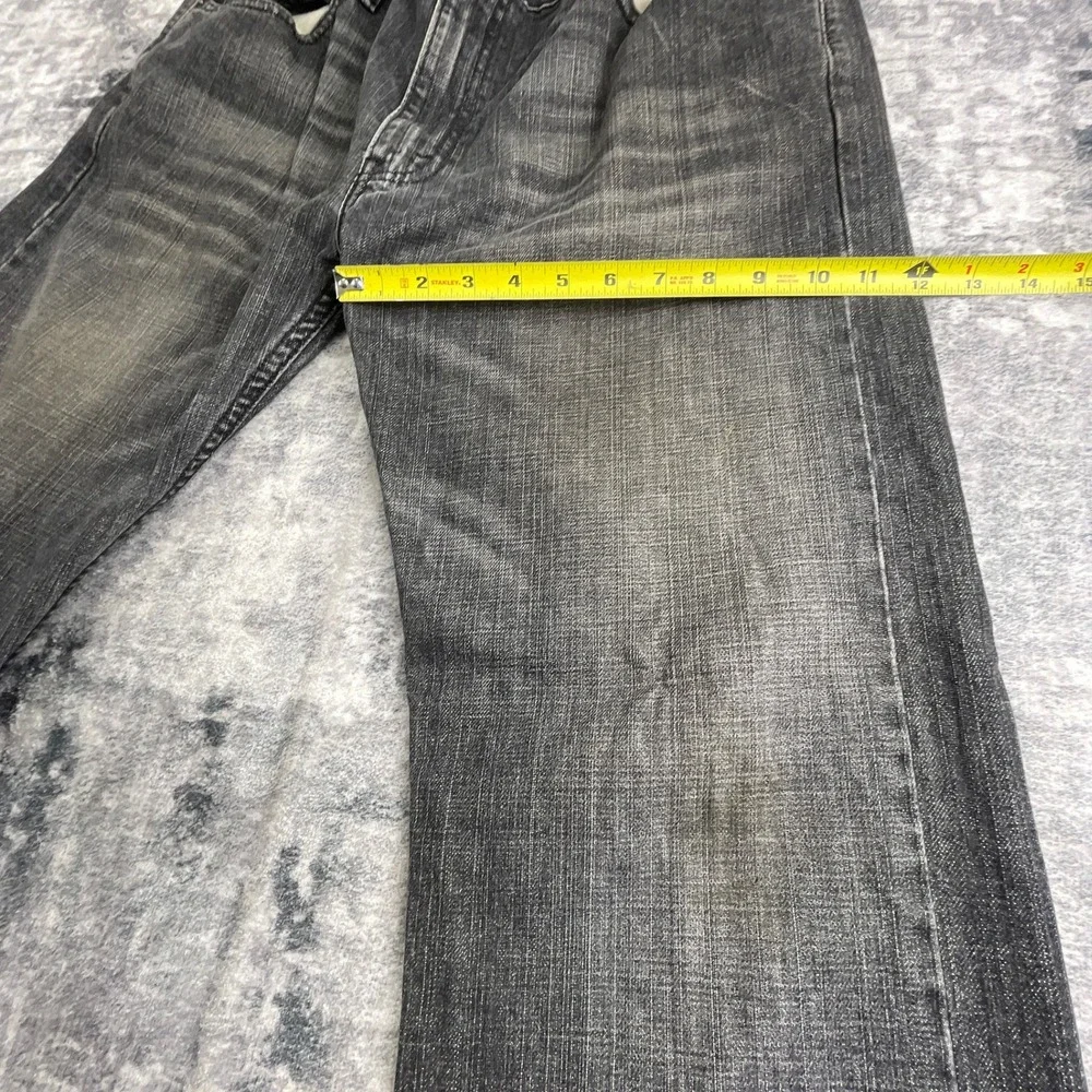 Levi's Mens 36x30 505 Straight Fit Jeans Faded Black Denim Casual Classic